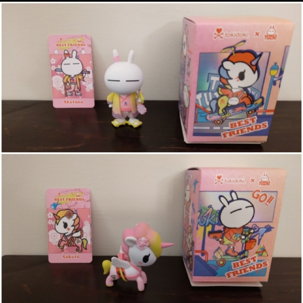 tokidoki X Tuzki Best Friends, Skatana, Sakura Unicorno tokidoki, unicorno lot